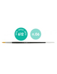 PAQ 6 PINCEL SINTETICO REDONDO Nº 6 SERIE 612 MANGO LARGO